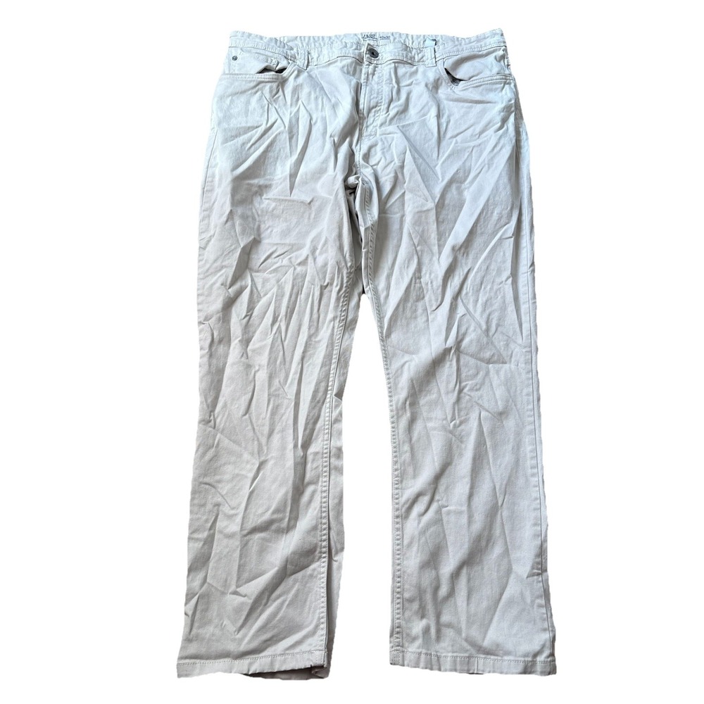 Izod Saltwater Men's Chino Pants Straight Fit Beige Size 40x30
